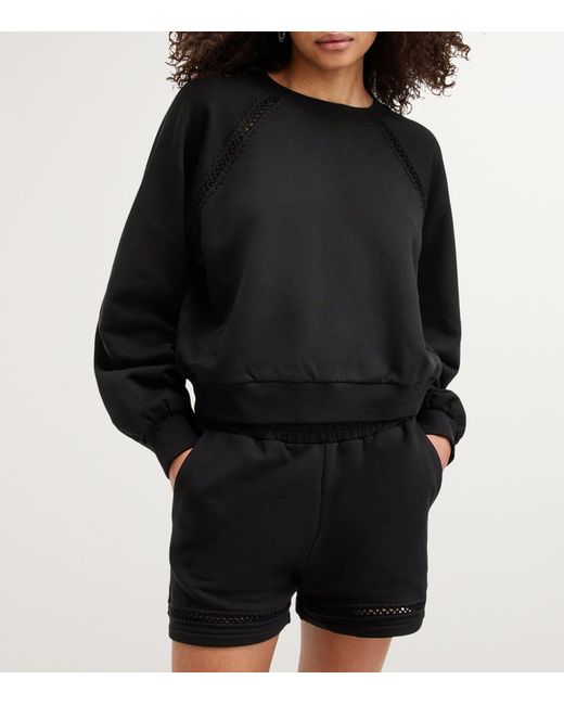 AllSaints Black Organic Cotton Ewelina Sweatshirt