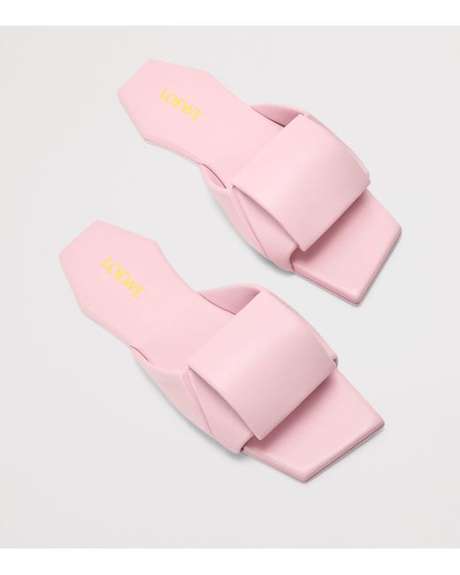 Loewe Pink Leather Origami Slides