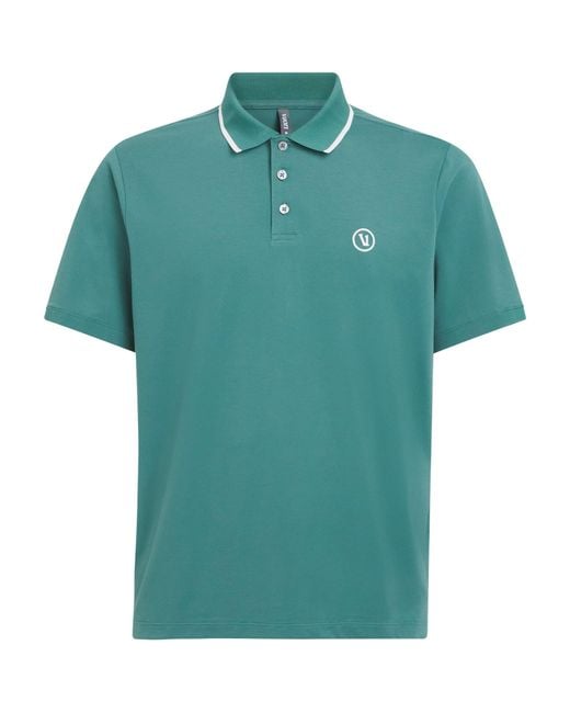 vuori Green Embroidered Gamepoint 2.0 Polo Shirt for men