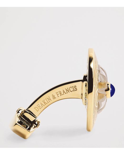 Deakin & Francis Metallic And Sapphire Cufflinks for men