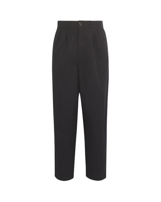 Barbour Black Cotton Cole Trousers for men