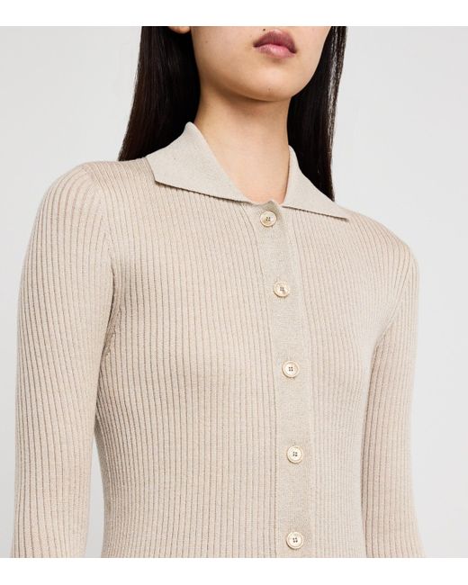 Kiton Natural Wool-Blend Shimmer Cardigan