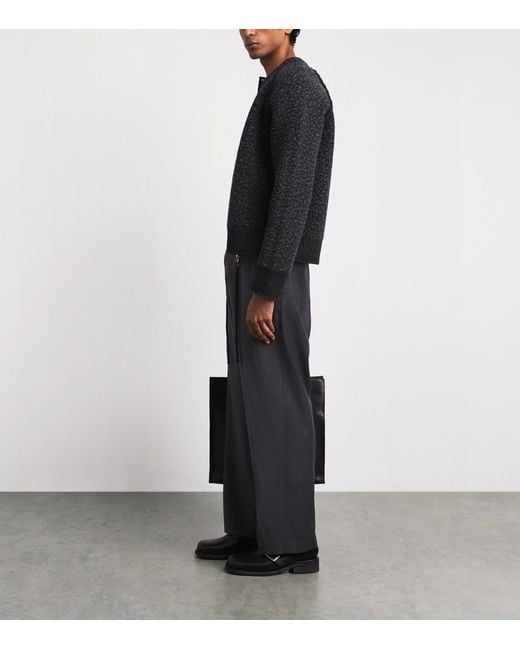 Craig Green Gray Wool Lace Wide-Leg Trousers for men