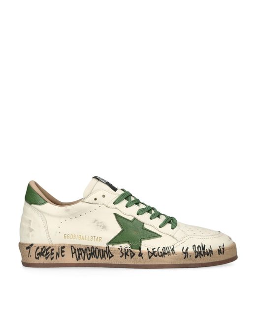 Golden Goose Deluxe Brand White Leather Ball Star Sneakers for men