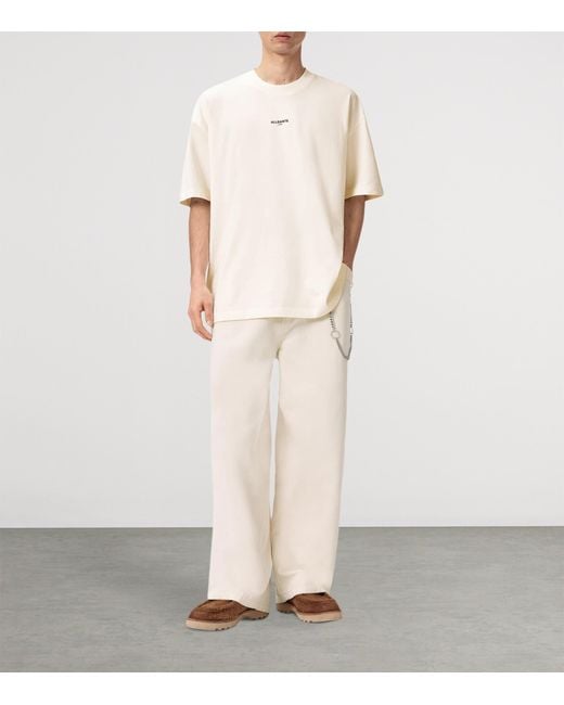 AllSaints White Organic Cotton Mikro Oversized T-Shirt for men