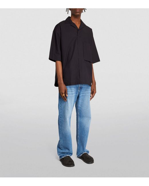Jacquemus Black Cotton Box-fit Short-sleeve Shirt for men