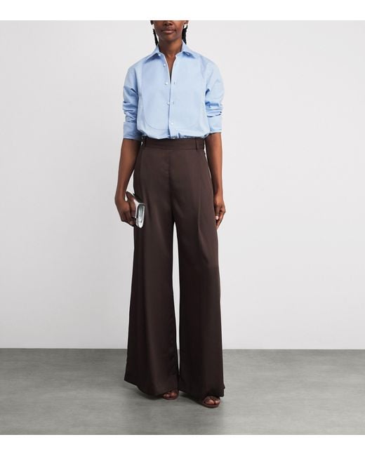 With Nothing Underneath Blue Organic Cotton Dress Shirt
