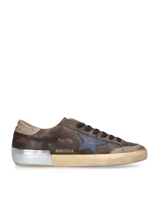 Golden Goose Deluxe Brand Brown Leather Super-Star Sneakers for men