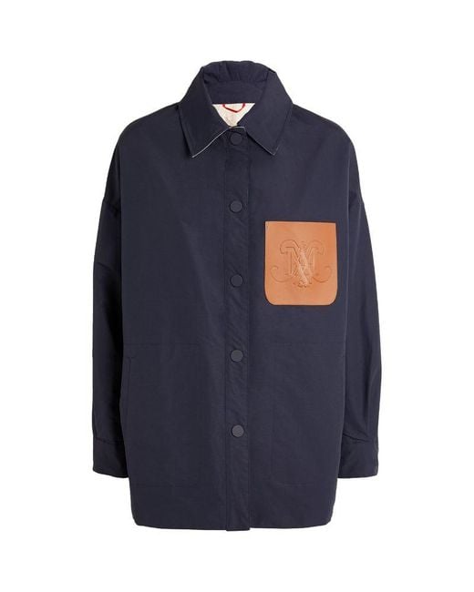 MAX&Co. Blue Oversized Reversible Ripa Jacket