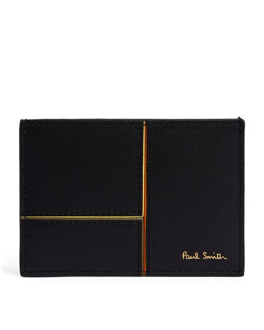 Paul Smith Leather Panelled Card Holder in Black for Men Lyst