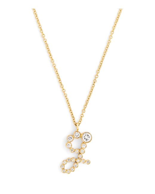 Sophie Bille Brahe Metallic And Diamond Soprano 'G' Necklace