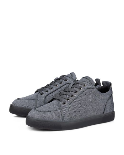 Christian Louboutin Gray Louis Orlato Linen-blend Sneakers for men