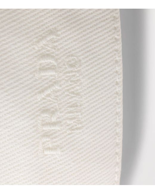 Prada White Cotton Drill Baseball Cap