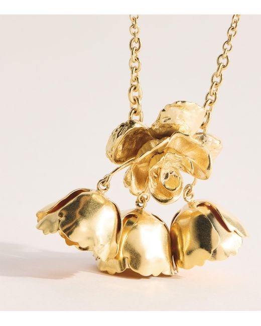 Chloé Metallic Bouquet Pendant Necklace