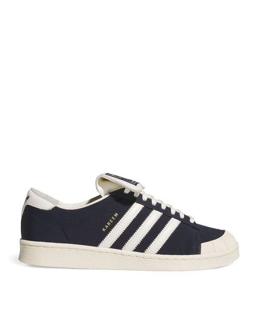 Willy Chavarria Blue X Adidas Originals Leather Jabbar Sneakers for men