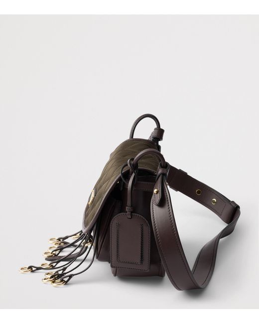 Prada Black Re-Nylon And Leather Corsaire Shoulder Bag