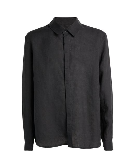 Commas Black Linen Shirt for men