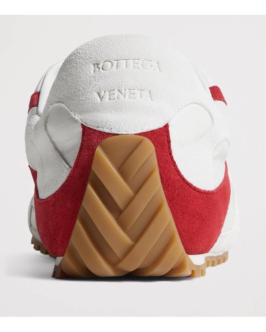 Bottega Veneta Pink Suede-Trim Orbit Flash Sneakers for men