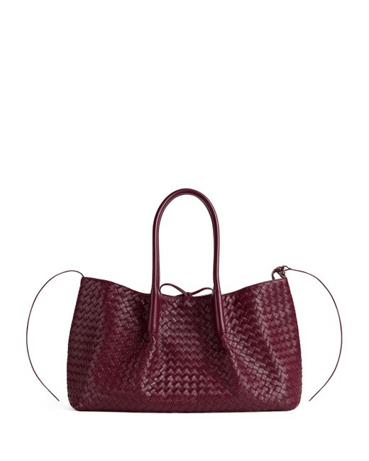Bottega Veneta Purple Leather Pinacoteca Tote Bag