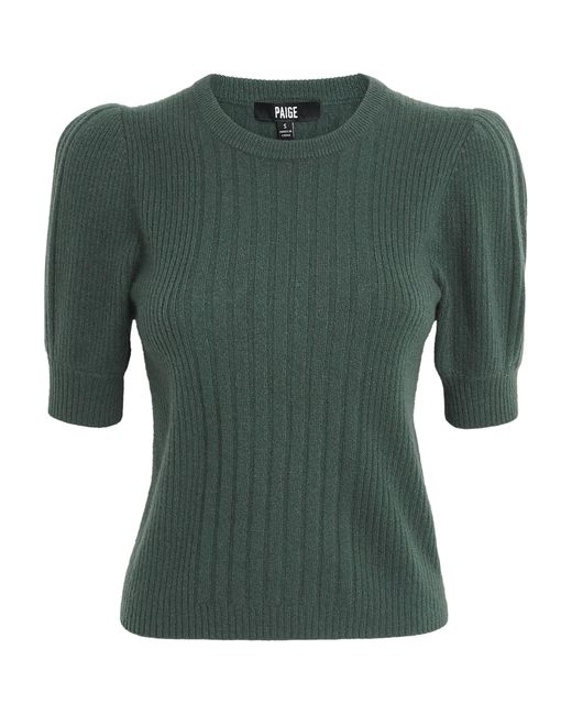 PAIGE Green Cashmere Kato Top