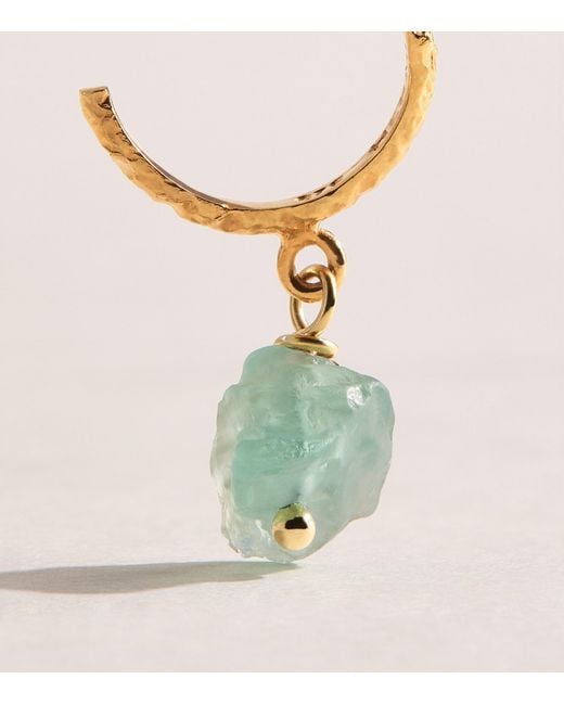 Hermina Athens Green Plated Hoop Earrings