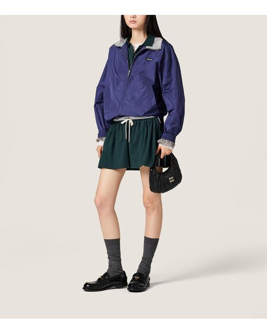 Miu Miu Green Cotton Jersey Polo Shirt