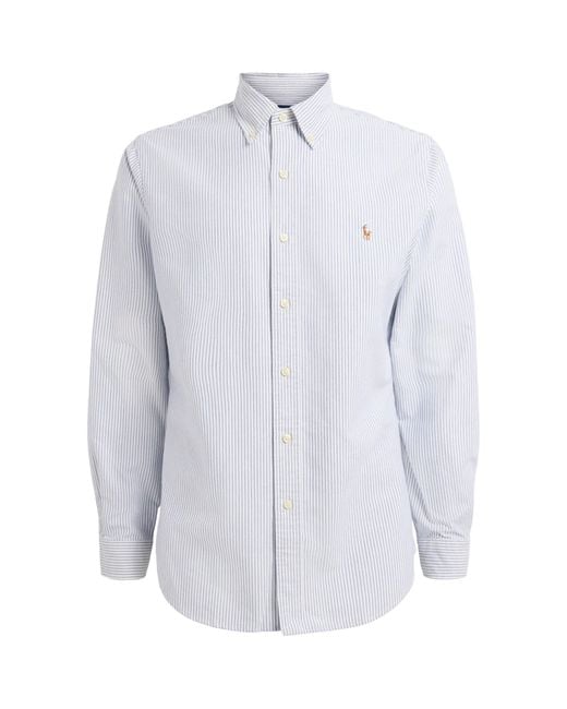 Polo Ralph Lauren Blue Cotton Stripe Shirt for men