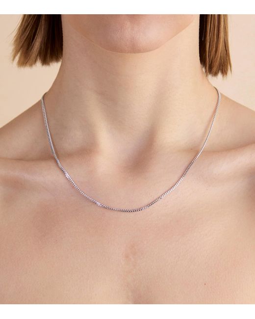 Astrid & Miyu Metallic Sterling Curb Chain Necklace