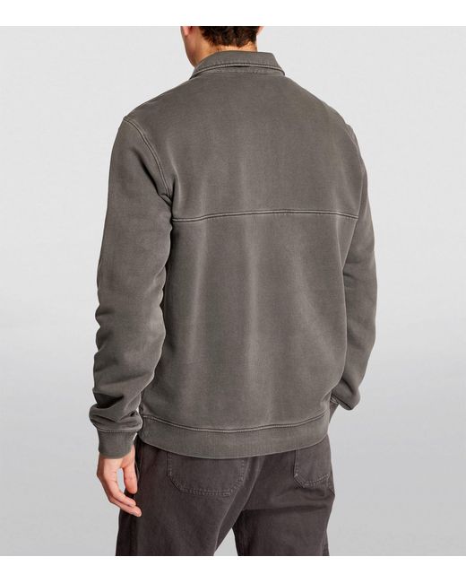 PAIGE Gray Davion Half-zip Sweatshirt for men