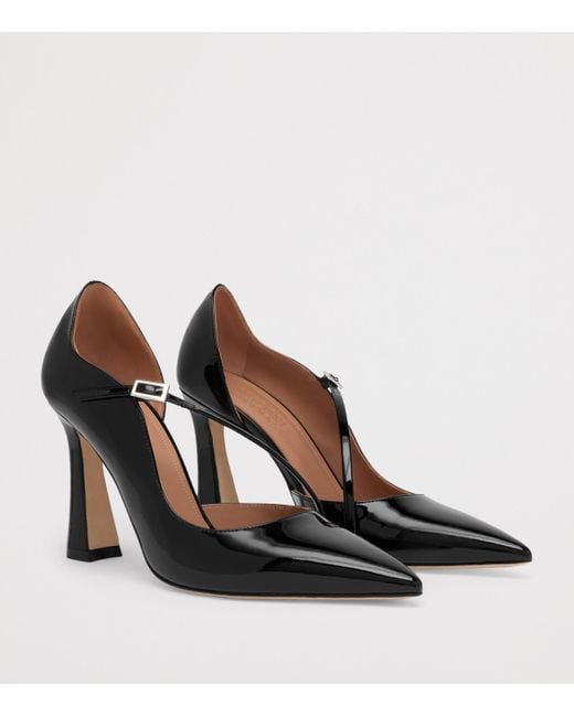 Malone Souliers Black Patent Bettina Heeled Courts 90