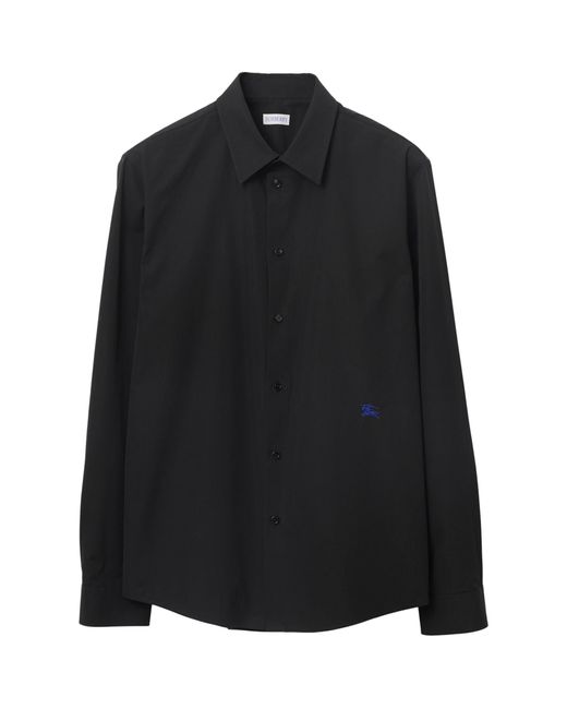 Burberry Black Embroidered Ekd Shirt for men