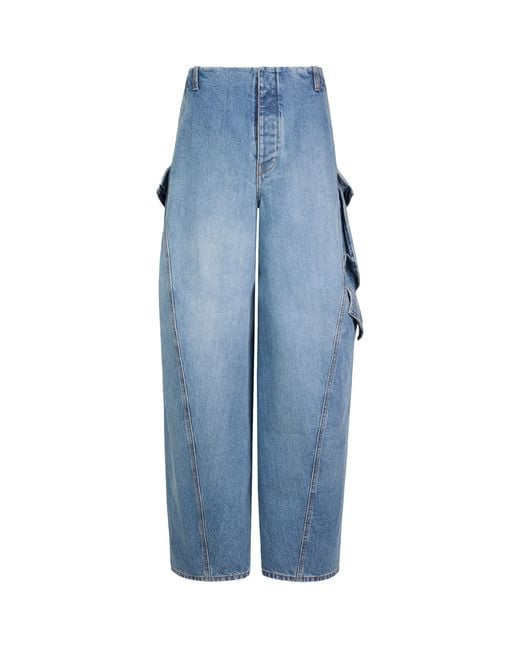 Alaïa Blue Cargo Relaxed Jeans