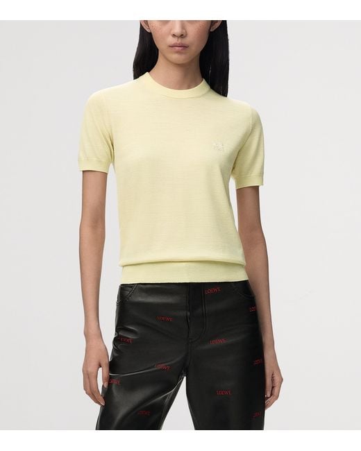 Loewe Yellow Wool-Blend Anagram Top