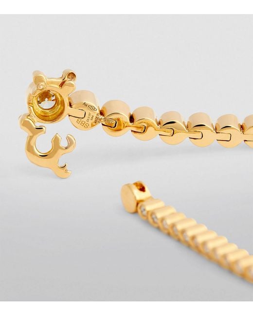 Sophie Bille Brahe Natural Yellow Gold And Diamond Graduated Tennis Bracelet