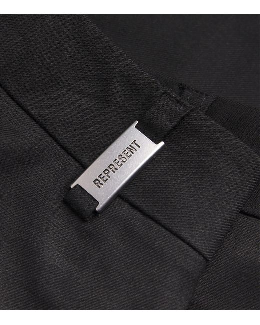 Represent Gray Straight Tailored Trousers for men