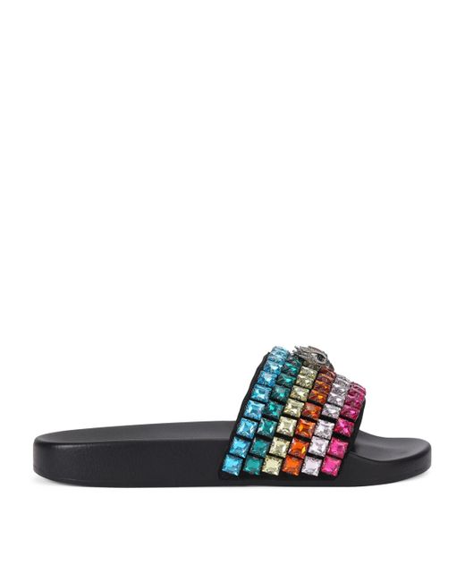 Kurt Geiger Multicolor Embellished Mina Eagle Slides