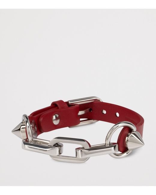 Christian Louboutin Red Eva Leather Bracelet