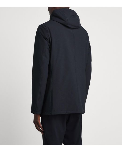 Herno Blue Hooded Jacket for men
