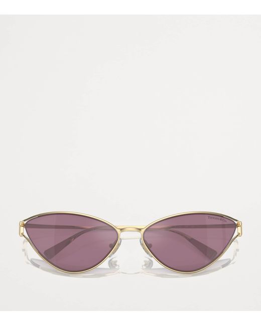 Tiffany & Co Pink Metal Cat Eye Sunglasses