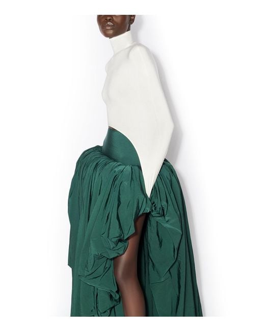 Alaïa White Silk-Knit Tension Top