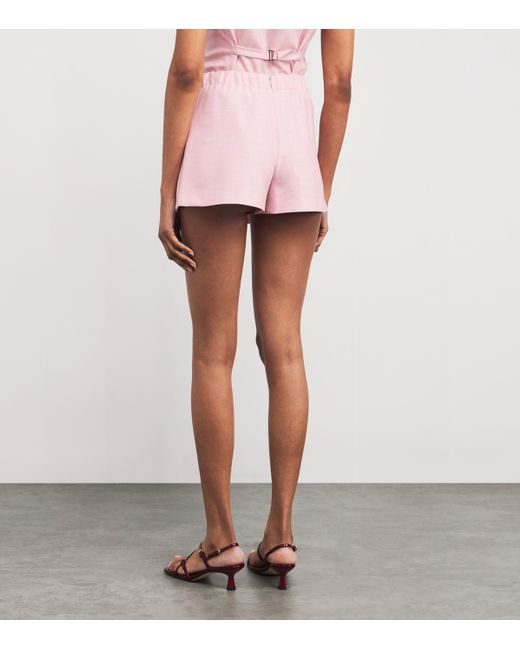 Maje Pink Wrap Tailored Shorts
