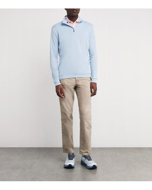 Kjus Blue Midlayer Kallen Quarter-Zip Sweater for men