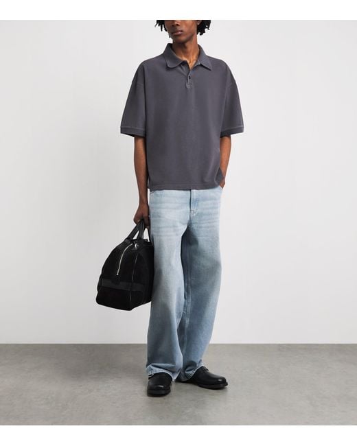 Agolde Blue Cotton Polo Shirt for men