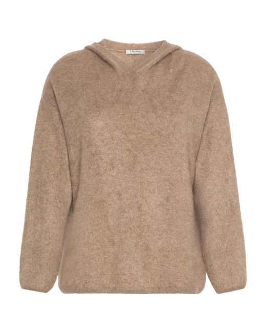 Max Mara Brown Cashmere Hooded Sweater