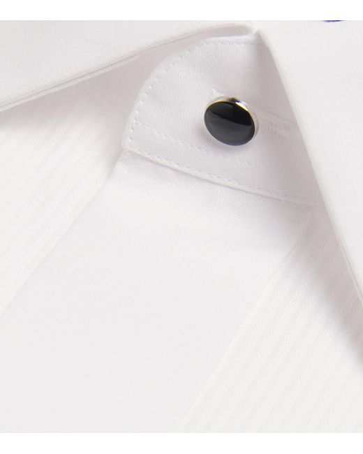 Canali White Cotton Ceremony Dress Shirt for men