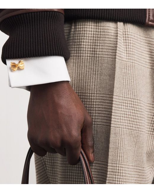 Babette Wasserman Metallic Plated Farfalle Cufflinks for men