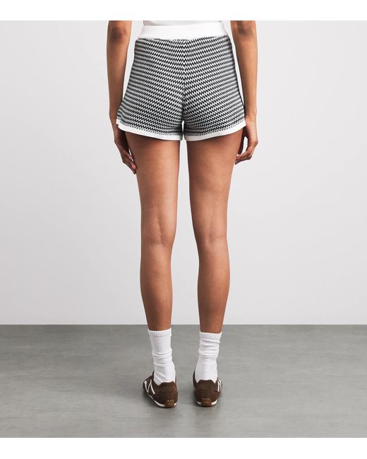 Varley Gray Cotton Knitted Villiers Shorts