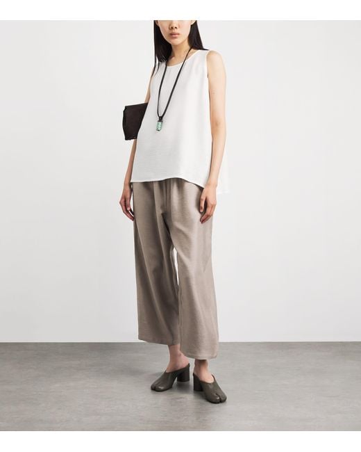 Eskandar Gray Silk Japanese Trousers