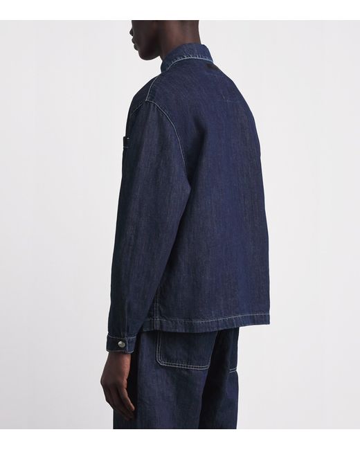 7 For All Mankind Blue Oversized Denim Shirt for men