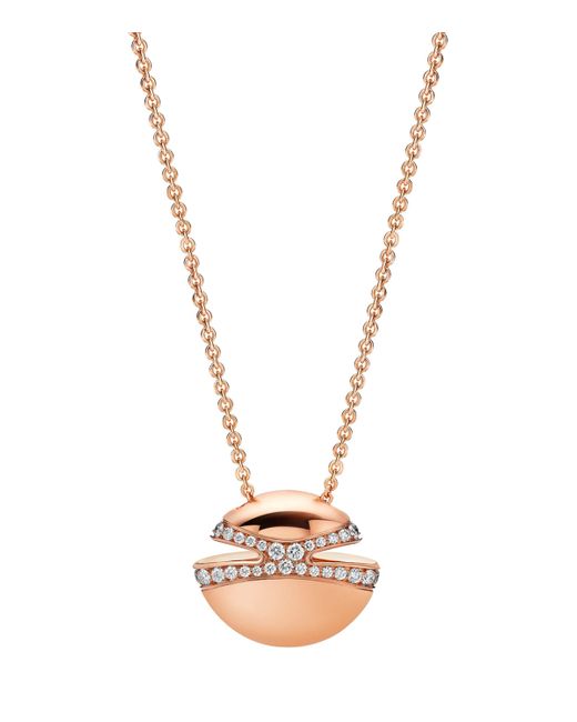 BVLGARI Metallic And Diamond Cabochon Necklace